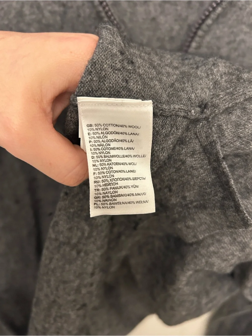 The North Face Men's Gray Half-Zip Wool-Blend Sweater